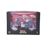 Die-Cast Metal Royal Enfield Motorcycle with 1:15 Scale