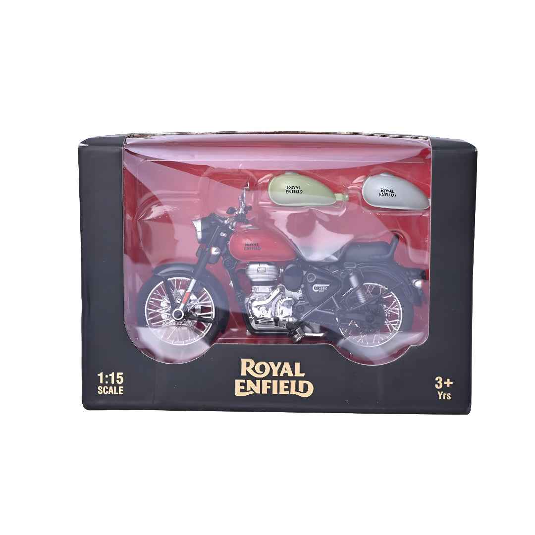 Die-Cast Metal Royal Enfield Motorcycle with 1:15 Scale