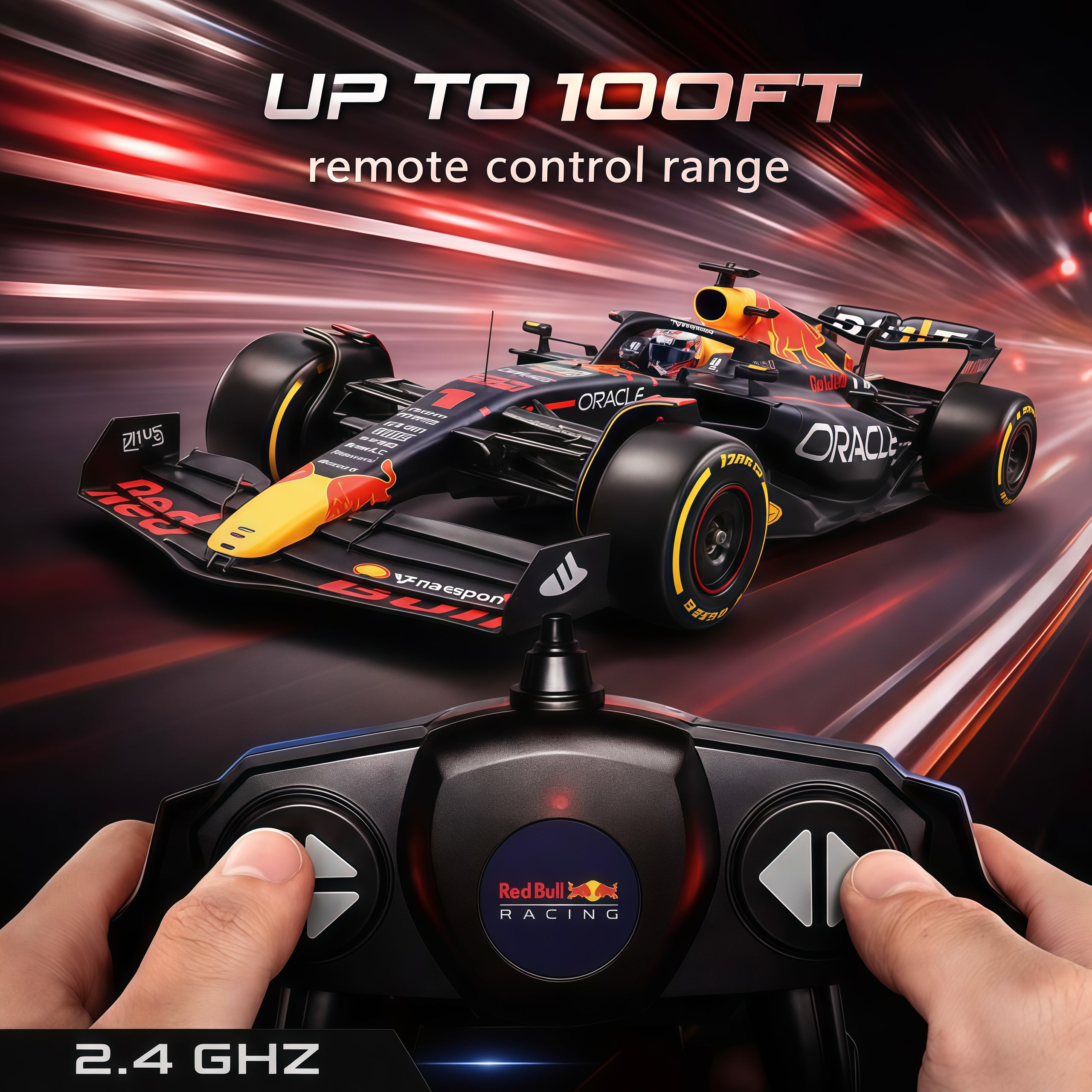 Rastar Authentic Red Bull Racing F1 Remote Control Car | 1:12 Scale Formula Racing Model | 2.4GHz