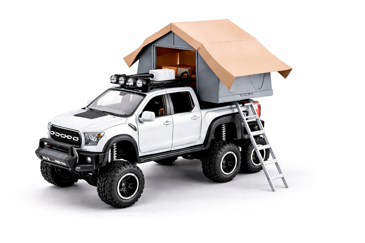 Toyota Tacoma Off-Road Edition with Rooftop Tent – 1:24 Scale Diecast