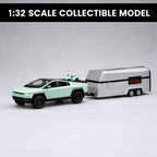 Tesla Cybertruck Pickup & Detachable Camper – High-Detail Metal Series 1:32