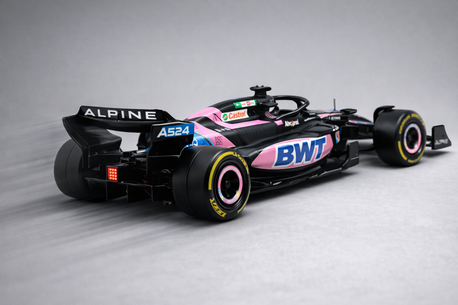BWT Alpine F1 Team A524 Diecast – 1:43 Scale | High-Detail BWT Blue & Pink Carbon Replica