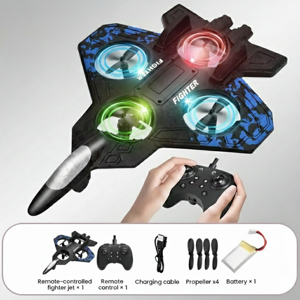 Z51 Predator RC Fighter Jet Drone – 2.4G High-Speed | 360° Flip & LED Lights