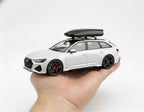Audi RS6 High-Detail Metal Model with Black Cargo Carrier – 1:32 Scale
