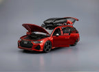 Audi RS6 High-Detail Metal Model with Black Cargo Carrier – 1:32 Scale