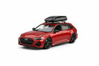 Audi RS6 High-Detail Metal Model with Black Cargo Carrier – 1:32 Scale