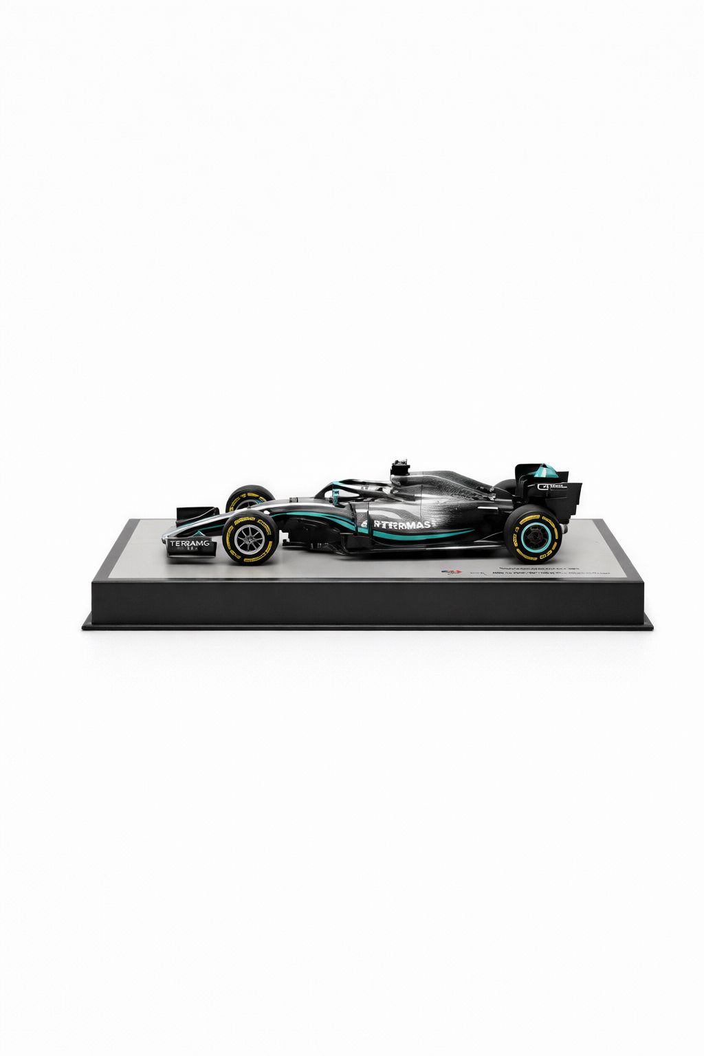 1:43 Scale Mercedes-AMG F1 3D Shadow Box Frame – Lewis Hamilton Edition Diecast Wall Display