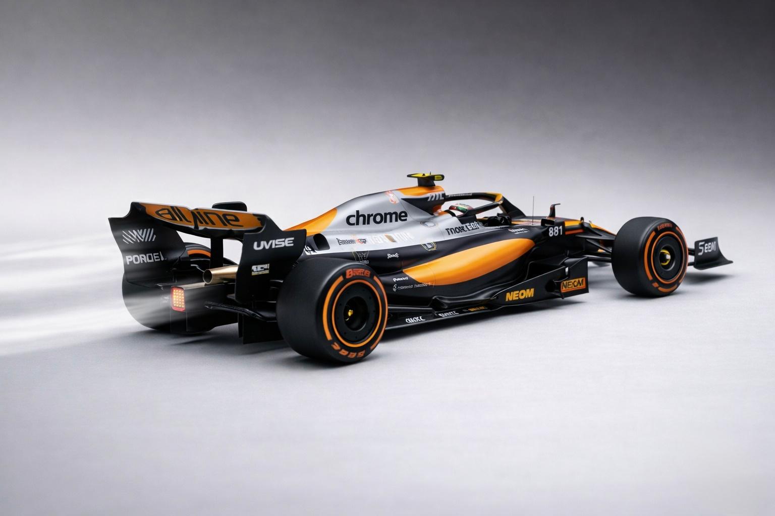 Team MCL60 Diecast – 1:43 Scale | High-Detail Papaya Orange & Anthracite Replica