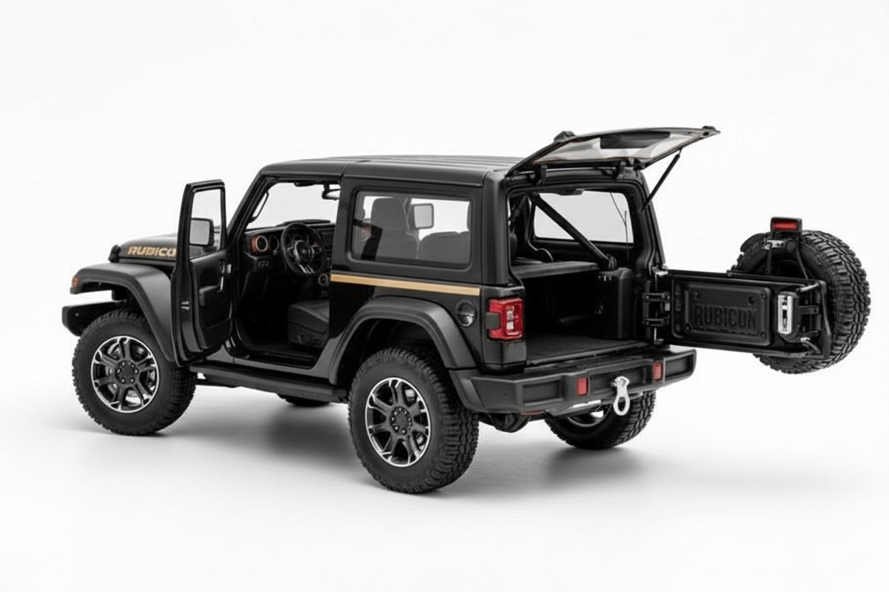 Jeep Rubicon 4x4 Miniature – Metal Die-cast 1:24