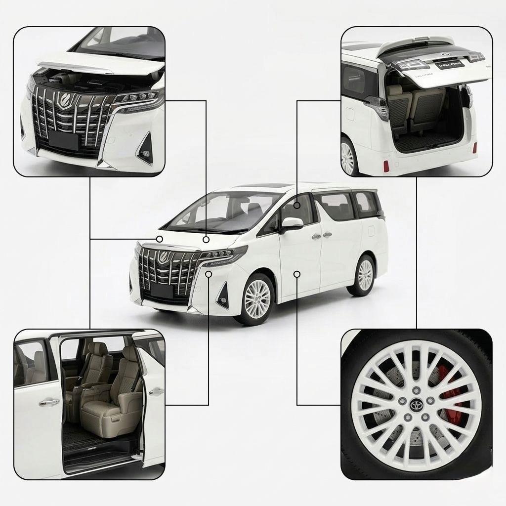 Toyota Vellfire Luxury MPV Diecast – 1:32 Scale Precision Edition