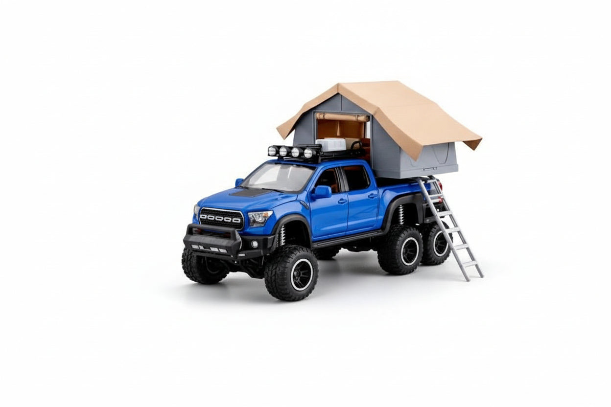 Toyota Tacoma Off-Road Edition with Rooftop Tent – 1:24 Scale Diecast
