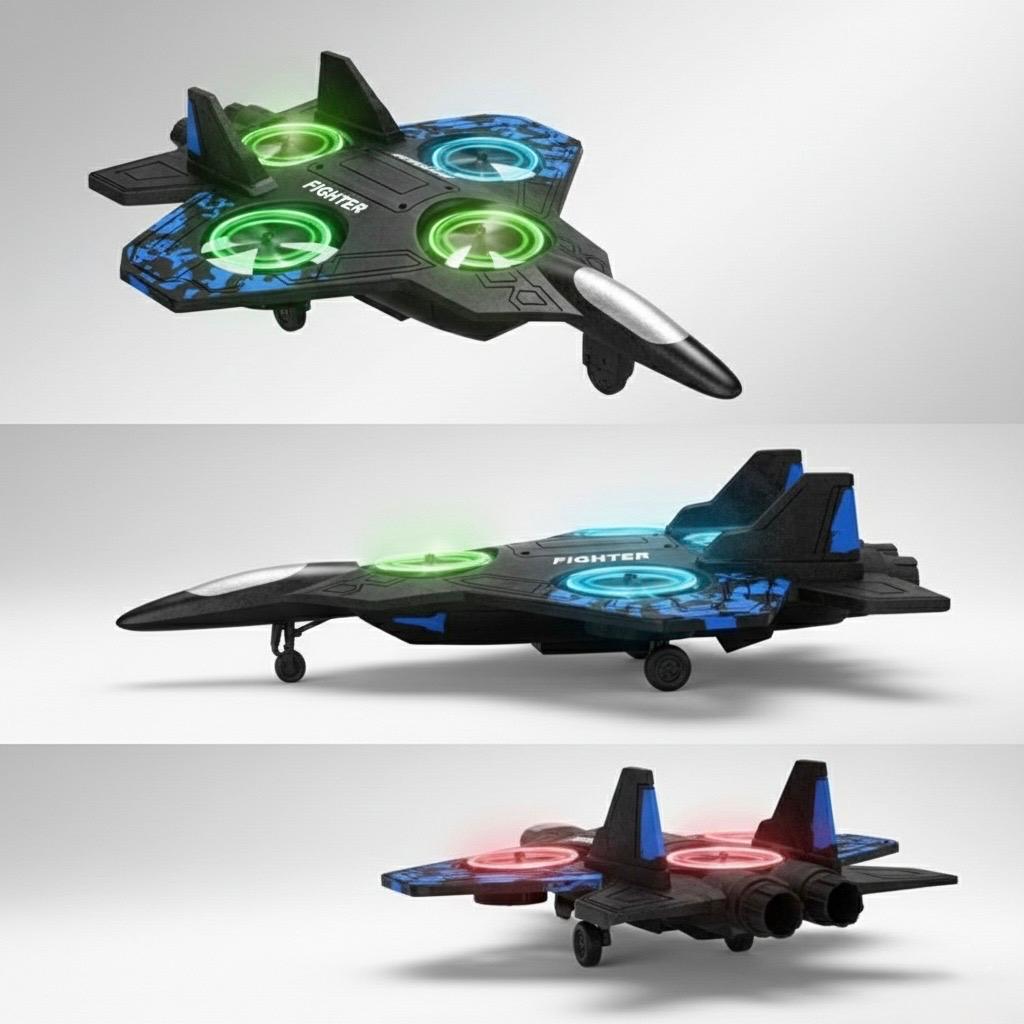 Z51 Predator RC Fighter Jet Drone – 2.4G High-Speed | 360° Flip & LED Lights