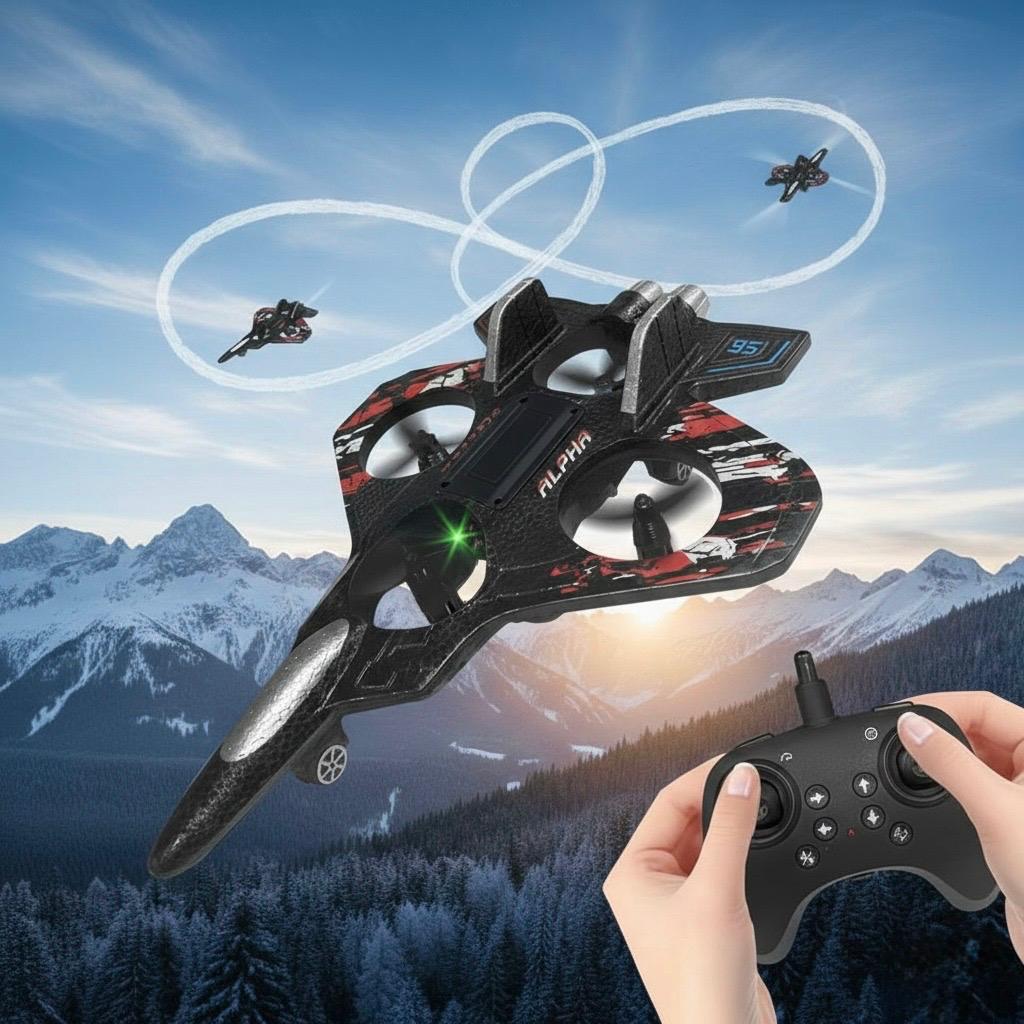Z51 Predator RC Fighter Jet Drone – 2.4G High-Speed | 360° Flip & LED Lights