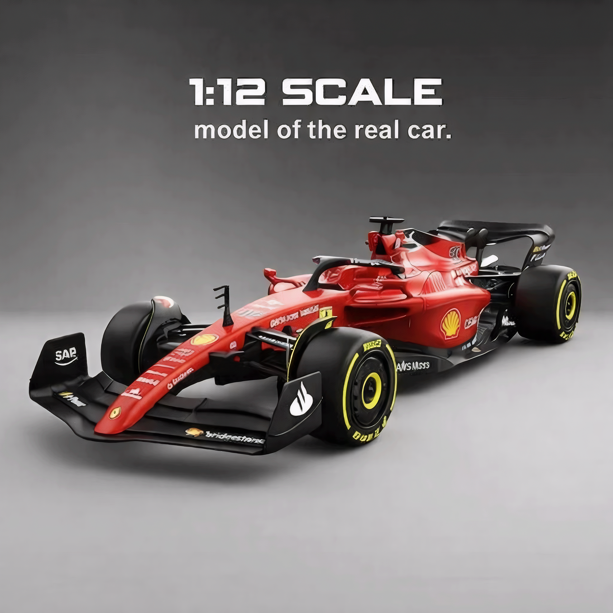 Rastar Authentic Ferrari F1-75 Remote Control Car | 1:12 Scale Formula Racing Model | 2.4GHz