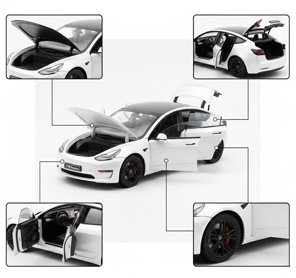 Tesla Model 3 Precision Metal Model – 1:24 Scale