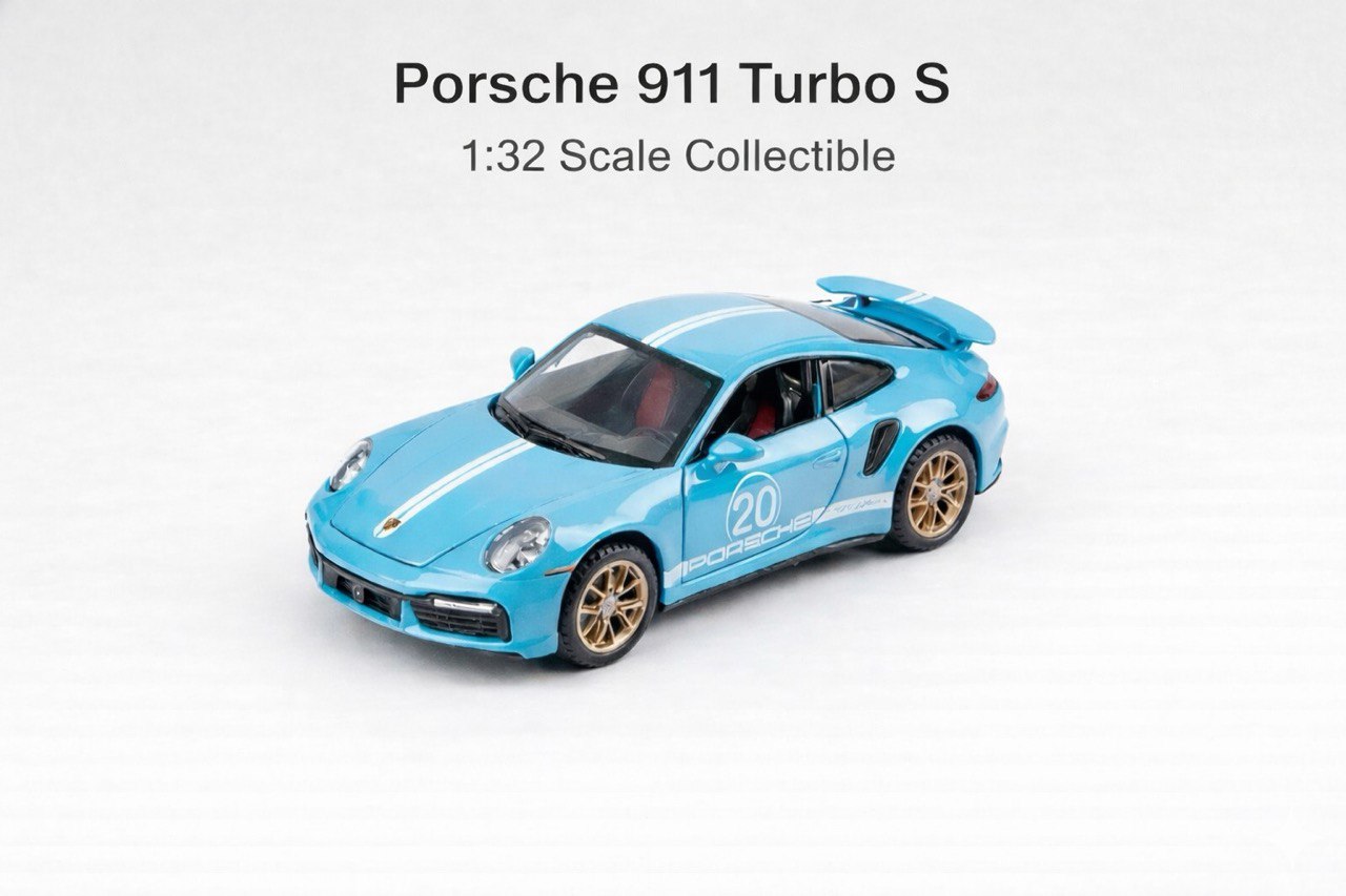 Porsche 911 Turbo S Luxury Diecast Car - 1/32 Scale Miniature