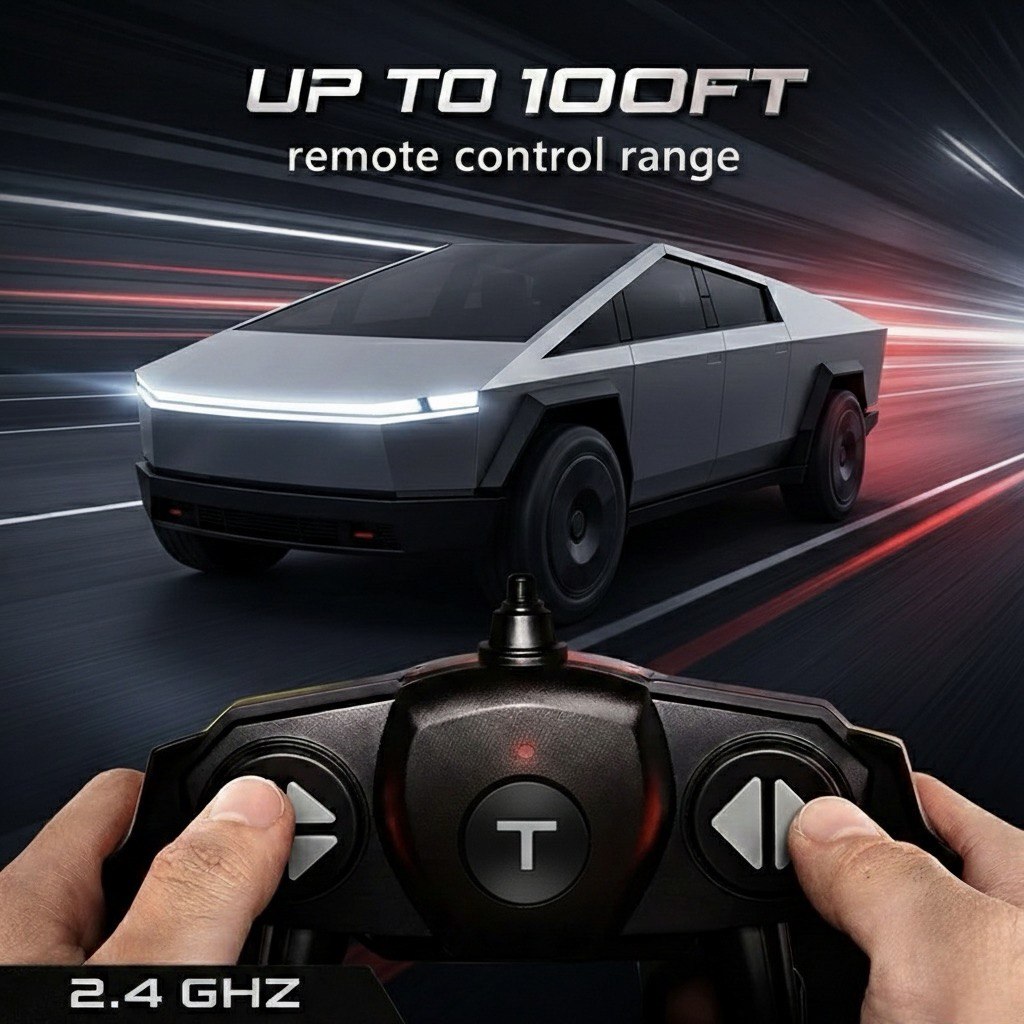 Tesla Cybertruck Remote Control Truck - High Speed 1:18 Scale