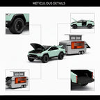 Tesla Cybertruck Pickup & Detachable Camper – High-Detail Metal Series 1:32