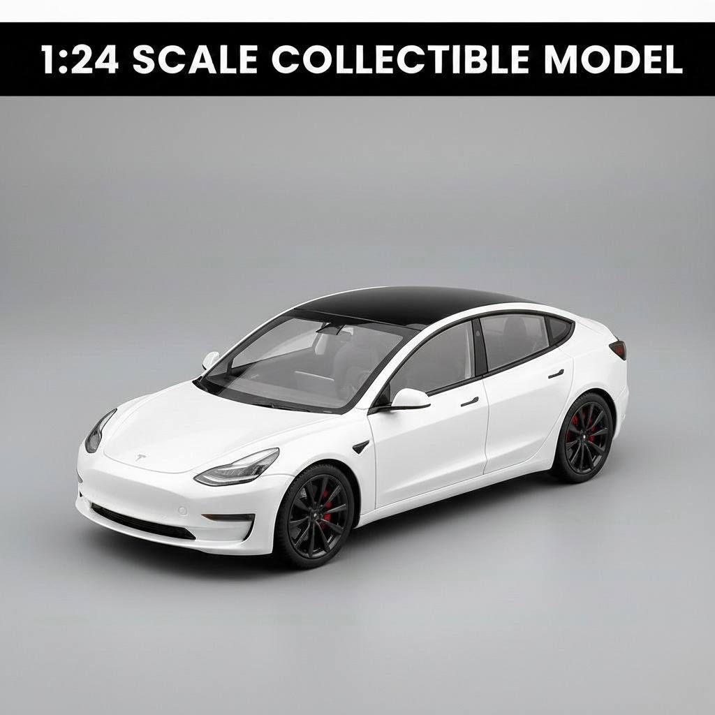 Tesla Model 3 Precision Metal Model – 1:24 Scale