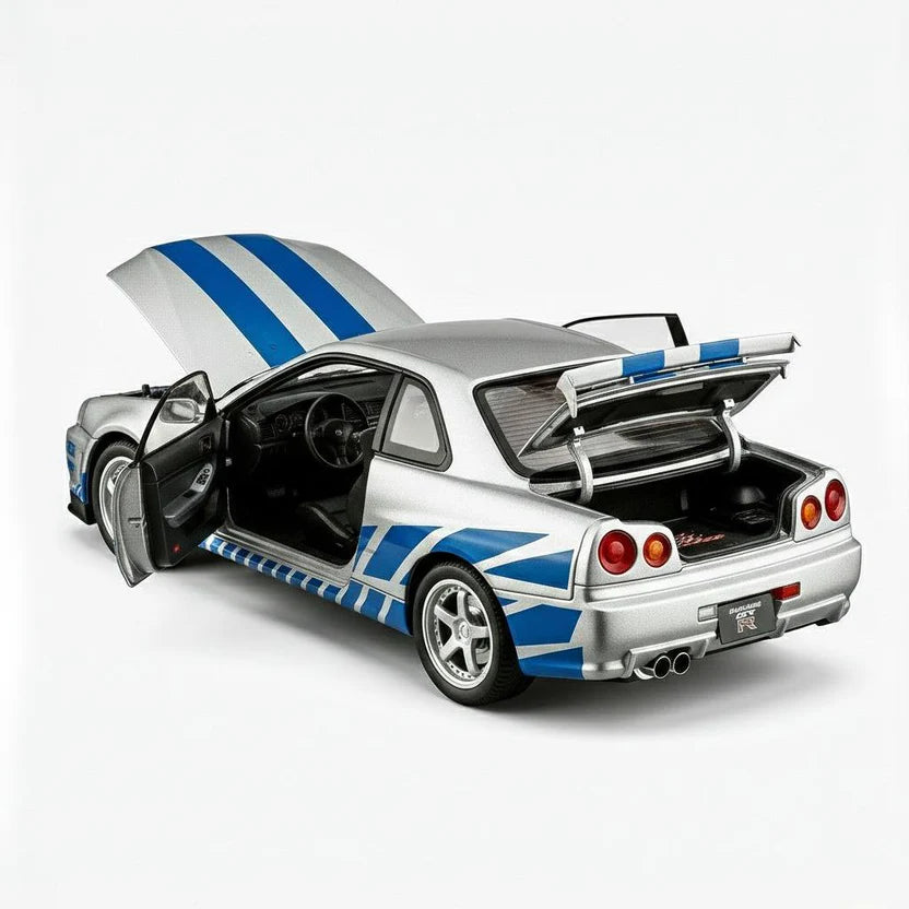 Nissan Skyline R34 Precision Metal Model – 1:32 Scale High-Detail Diecast