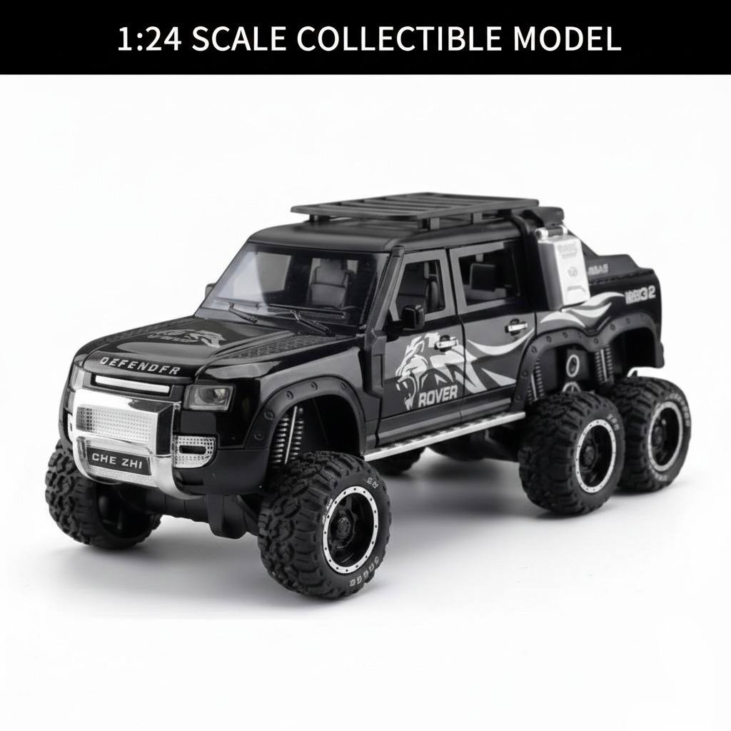 Land Rover Defender 6x6 Precision Metal Model – 1:24 Scale High-Detail Diecast