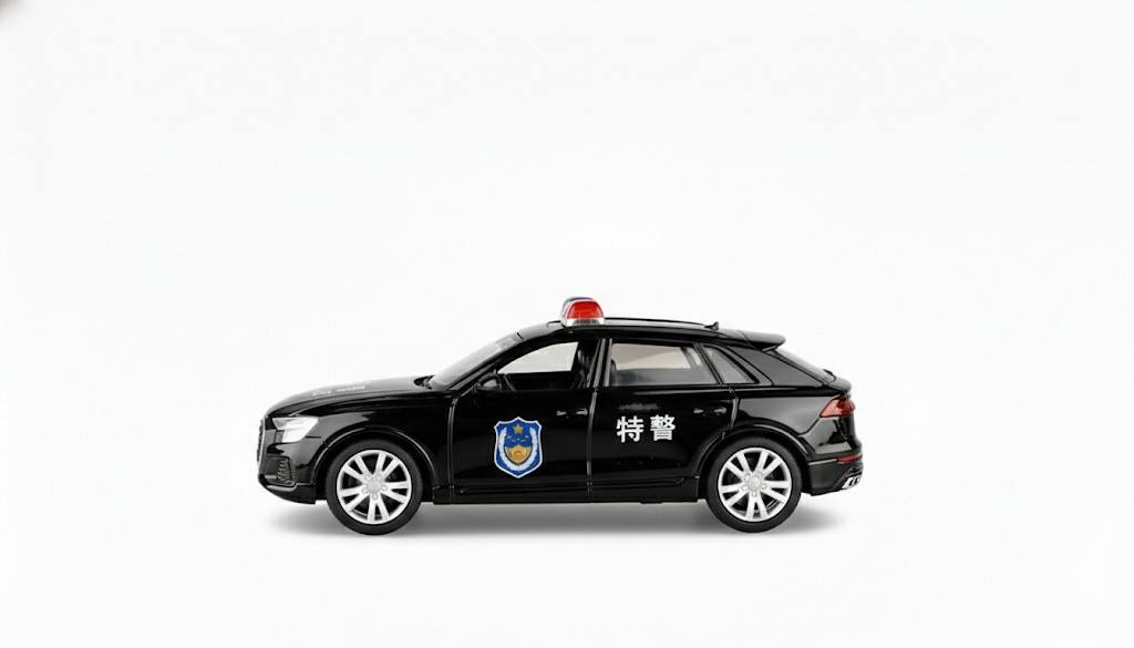 Audi Q8 Precision Metal Police Model – 1:32 Scale High-Detail Diecast