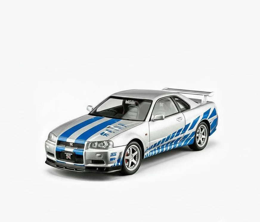 Nissan Skyline R34 Precision Metal Model – 1:32 Scale High-Detail Diecast