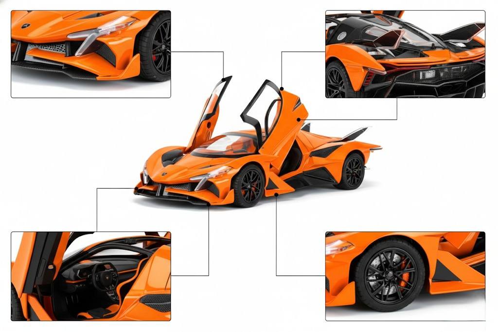 Apollo IE (Intensa Emozione) Hypercar with Gull-Wing Doors - 1:32 Scale