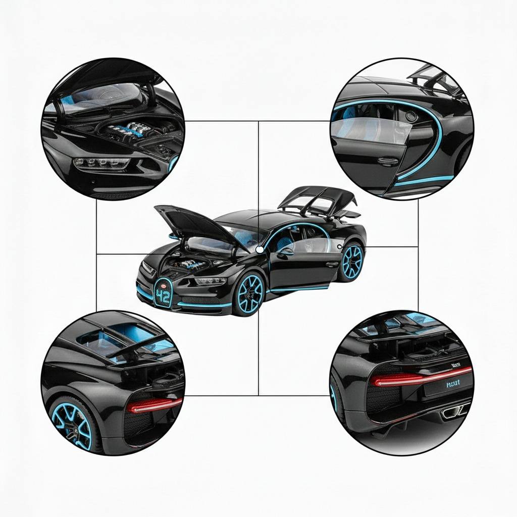 Bugatti Chiron Precision Metal Model – 1:32 Scale